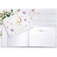 Paper Heart 60th Birthday Guest Book