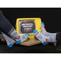 Blue Q Mens Crew Socks - One More Episode