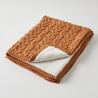 Pilbeam Jiggle & Giggle - Biscuit and Cream Aurora Cable Knit Baby Blanket