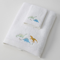 Pilbeam Jiggle & Giggle - Dallying Dino Bath Towel & Face Washer Set