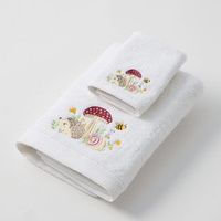 Pilbeam Jiggle & Giggle - Mushroom Meadow Bath Towel & Face Washer Set