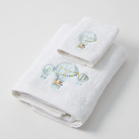 Pilbeam Jiggle & Giggle - Balloon Voyage Bath Towel & Face Washer Set