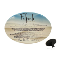 Home Warmer Ceramic Oval Plaque - Footprints