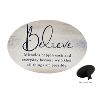 Home Warmer Ceramic Oval Plaque - Believe