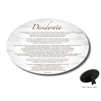 Home Warmer Ceramic Oval Plaque - Desiderata