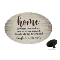 Home Warmer Ceramic Oval Plaque - Home