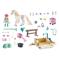 Playmobil Horses of Waterfall - Washing Station with Isabella and Lioness