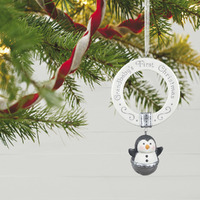 2022 Hallmark Keepsake Ornament - Grandbaby's First Christmas Penguin Bell Porcelain