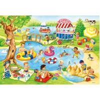 Ravensburger Puzzle 2 x 24pc - Swimming at the Lake