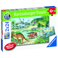 Ravensburger Puzzle 2 x 24pc - Dinosaurs of Land and Sea