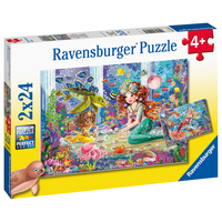 Ravensburger Puzzle 2 x 24pc - Mermaid Tea Party