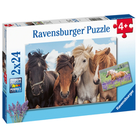 Ravensburger Puzzle 2 x 24pc - Horse Friends