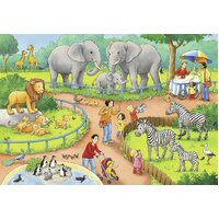 Ravensburger Puzzle 2 x 24pc - A Day at the Zoo