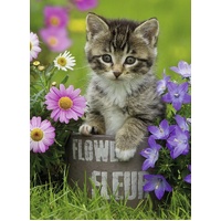 Ravensburger Puzzle 100pc XXL - Kitten Among The Flowers