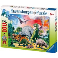 Ravensburger Puzzle 100pc XXL - Among the Dinosaurs