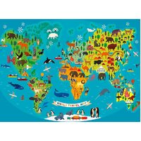 Ravensburger Puzzle 150pc XXL - Animal World Map