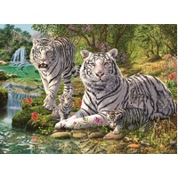 Ravensburger Puzzle 500pc - White Tiger Family