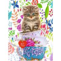 Ravensburger Puzzle 500pc - Kitten in a Cup