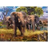 Ravensburger Puzzle 500pc - Elephant Family