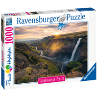 Ravensburger Puzzle 1000pc - Haifoss Waterfall Iceland 