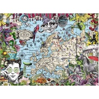 Ravensburger Puzzle 500pc - European Map Quirky Circus