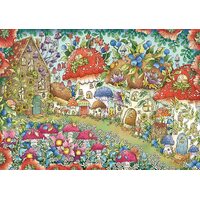 Ravensburger Puzzle 1000pc - Floral Mushroom Houses