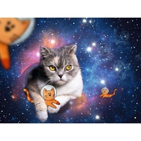 Ravensburger Puzzle 1500pc - Cats Flying to Outer Space