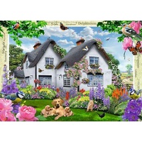 Ravensburger Puzzle 1000pc - Delphinium Country Cottage