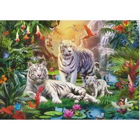 Ravensburger Puzzle 1000pc - White Tiger Family