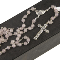 Rosary Beads Precious Stone - Rose Quartz