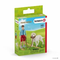 Schleich Farm World - Walking with Labrador Retriever
