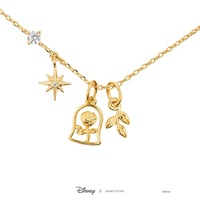 Disney x Short Story Necklace Beauty And The Beast - Gold