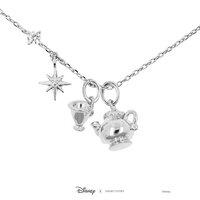 Disney x Short Story Necklace Chip And Mrs Potts - Silver