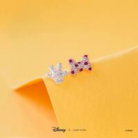 Disney X Short Story Earrings Mickey Gloves & Bow - Diamante