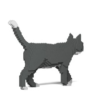 Jekca Animals - Grey Tuxedo Cat 28cm