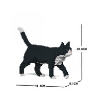 Jekca Animals - Tuxedo Cat Walking 28cm