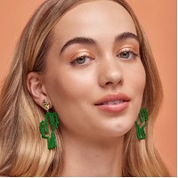 Streets Couture Kingdom - Bubble O'Bill - Cactus Drop Earrings Gold