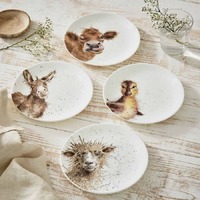 Royal Worcester Wrendale Coupe Plates Farmyard Animal Small (Set of 4)