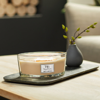 Woodwick Ellipse Candle - Tonka & Almond Milk