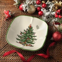 Spode Christmas Tree - Sculpted Square Dish 14cm