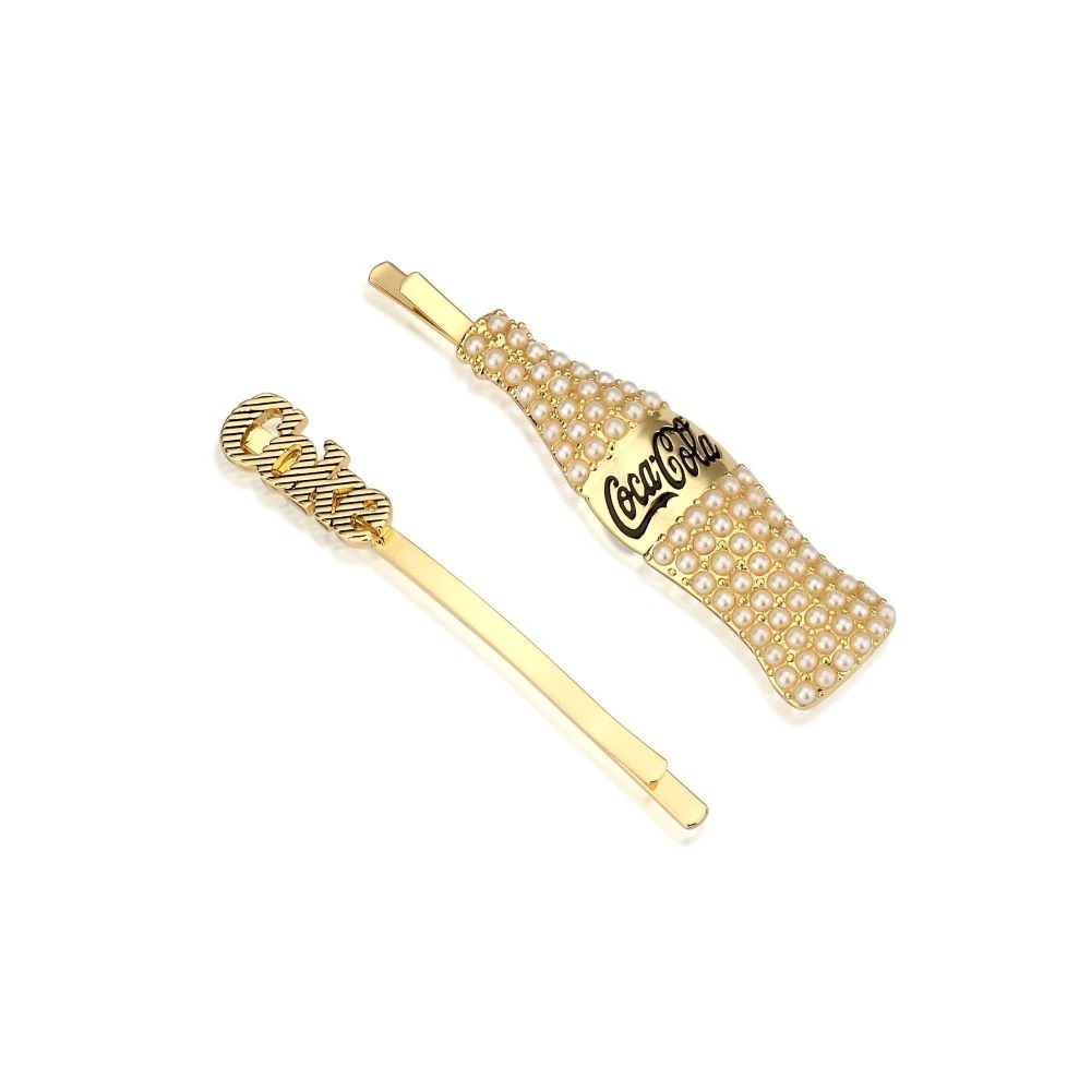 Coca Cola Couture Kingdom Coke and Contour Bottle Hair Pin Set Yellow