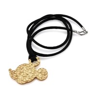 Royal Selangor Disney Pendant - Mickey Mouse Gilt Dimpled Silhouette