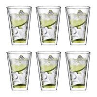 Bodum Glassware - Canteen Double Wall Glasses Large 400mL 6 Pack