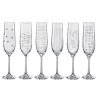 Bohemia Crystal Elements Flute 190ml Set of 6