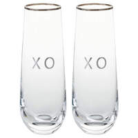 Hallmark Gifts - XO Stemless Champagne Flutes (Set of 2)