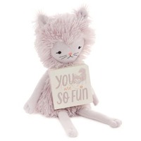 Hallmark Gifts - MopTops - Furry Cat Plush with You Are So Fun Board Book