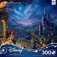 Thomas Kinkade Disney 300pc Oversized Puzzle - Beauty and the Beast in the Moonlight