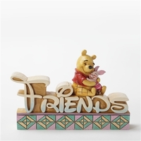 Jim Shore Disney Traditions - Winnie the Pooh and Piglet Friends Word Figurine