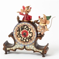 Jim Shore Disney Traditions - Jaq and Guz Clock figurine