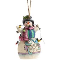 Heartwood Creek Hanging Ornaments - Snowman Wrapped Up in Lights
